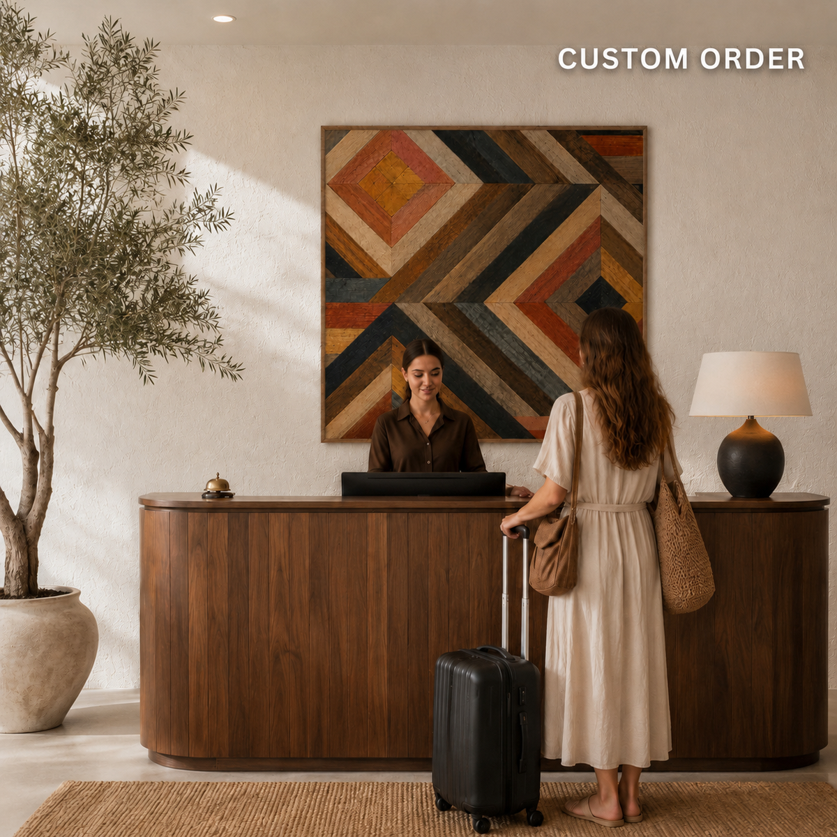 古材ウッドアート｜SHIFTED DIAMOND｜RECLAIMED WOOD WALL PANEL